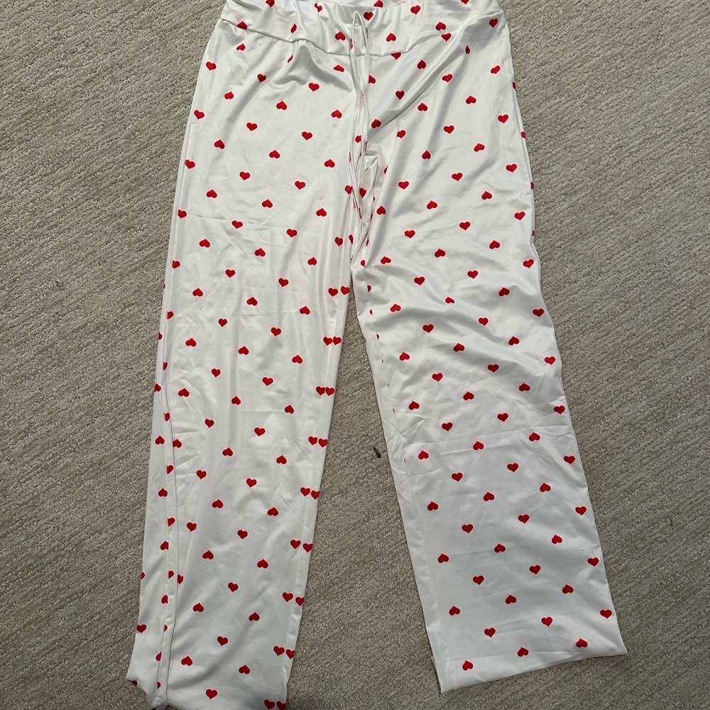 Heart Print Pajama Pants